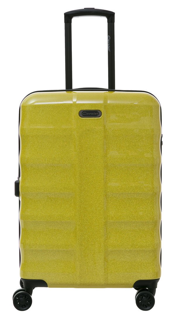 Reisetrolley Cavalet Koffer TSA Trolley Glitzer Gold Gelb medium 66 cm