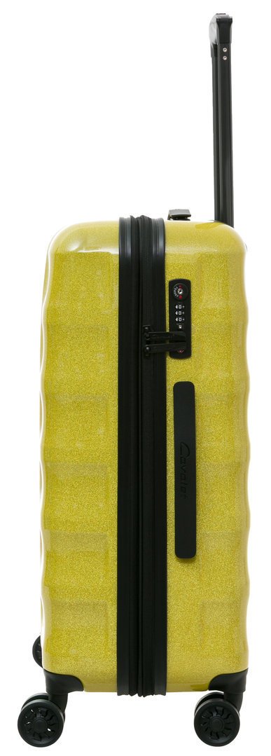 Reisetrolley Cavalet Koffer TSA Trolley Glitzer Gold Gelb medium 66 cm