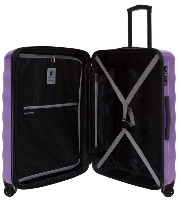 Reisegepäck Cavalet TSA Trolley Koffer Glitzer Lila Purple 74 cm groß