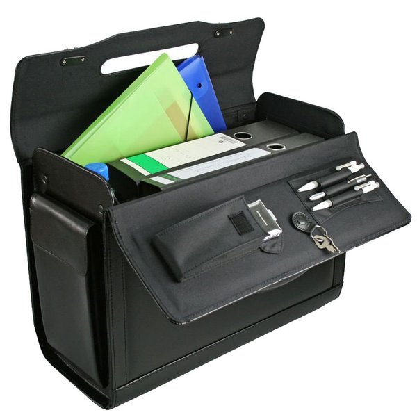 Pilotenkoffer Spaltleder Aktenkoffer groß für Dokumenten und Laptop D&N Bowatex