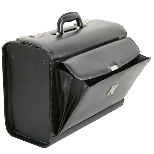 Pilotenkoffer Spaltleder Aktenkoffer groß für Dokumenten und Laptop D&N Bowatex