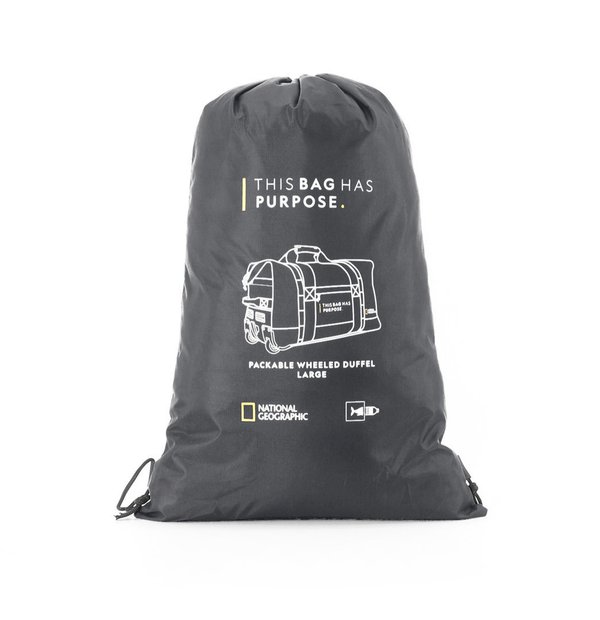 Reisetasche Rucksack mit Schuhbeutel Faltbare 47 cm Schwarz Nat Geo