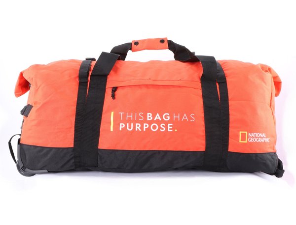 Faltbare Reisetasche Rollentasche 59 cm 50 li 1,1 kg Orange Nat Geo