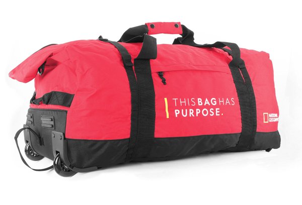 Faltbare Reisetasche Rollentasche 65 cm 70 li 1,2 kg Rot Nat Geo