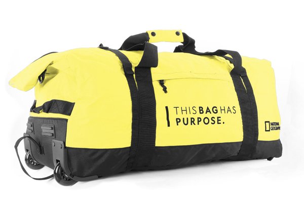Reisetasche Rollentasche Faltbare 65 cm 70 li 1,2 kg Gelb Nat Geo