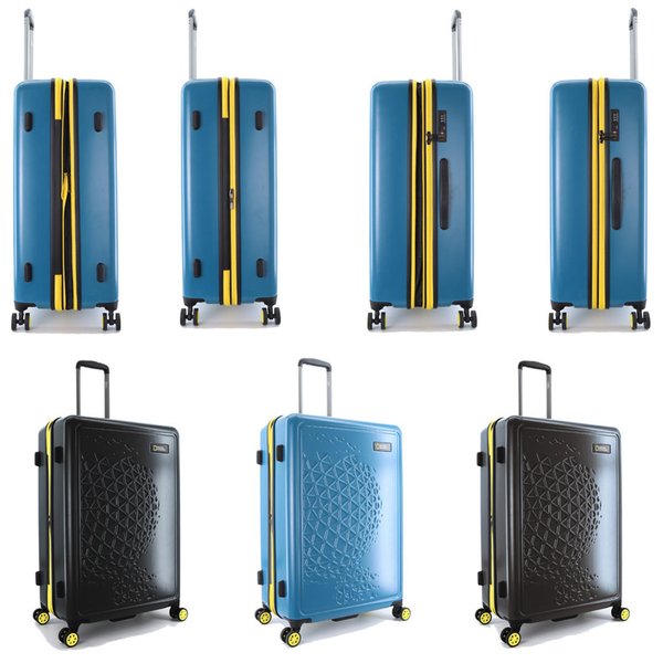 Reise Koffer National Geographic Rollen Trolley Blau 66 cm medium