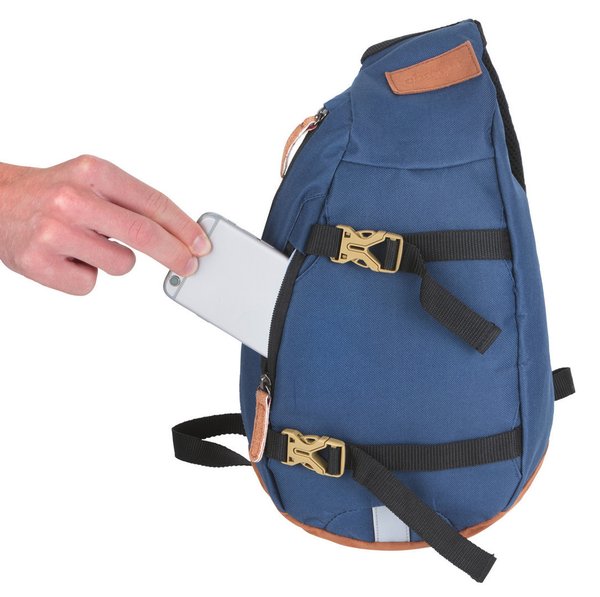 Crossover Shoulder Body Bag Schultertasche Blau 30 cm