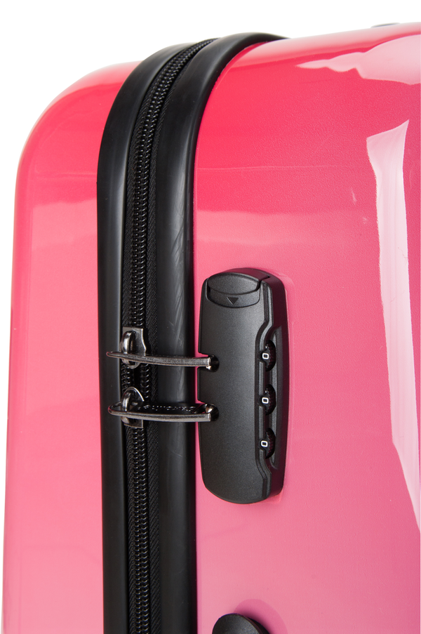 Saxoline Reise Koffer Trolley Ananas Obst Pink 4 Rollen 67 cm medium