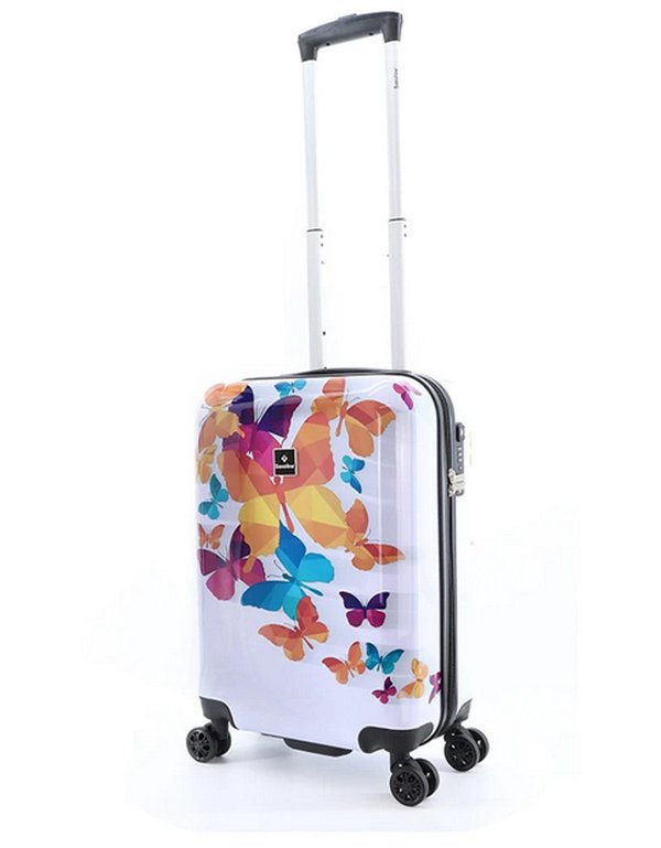 Saxoline Kinder Handgepäck Trolley Koffer Schmetterling Bunt 55 klein